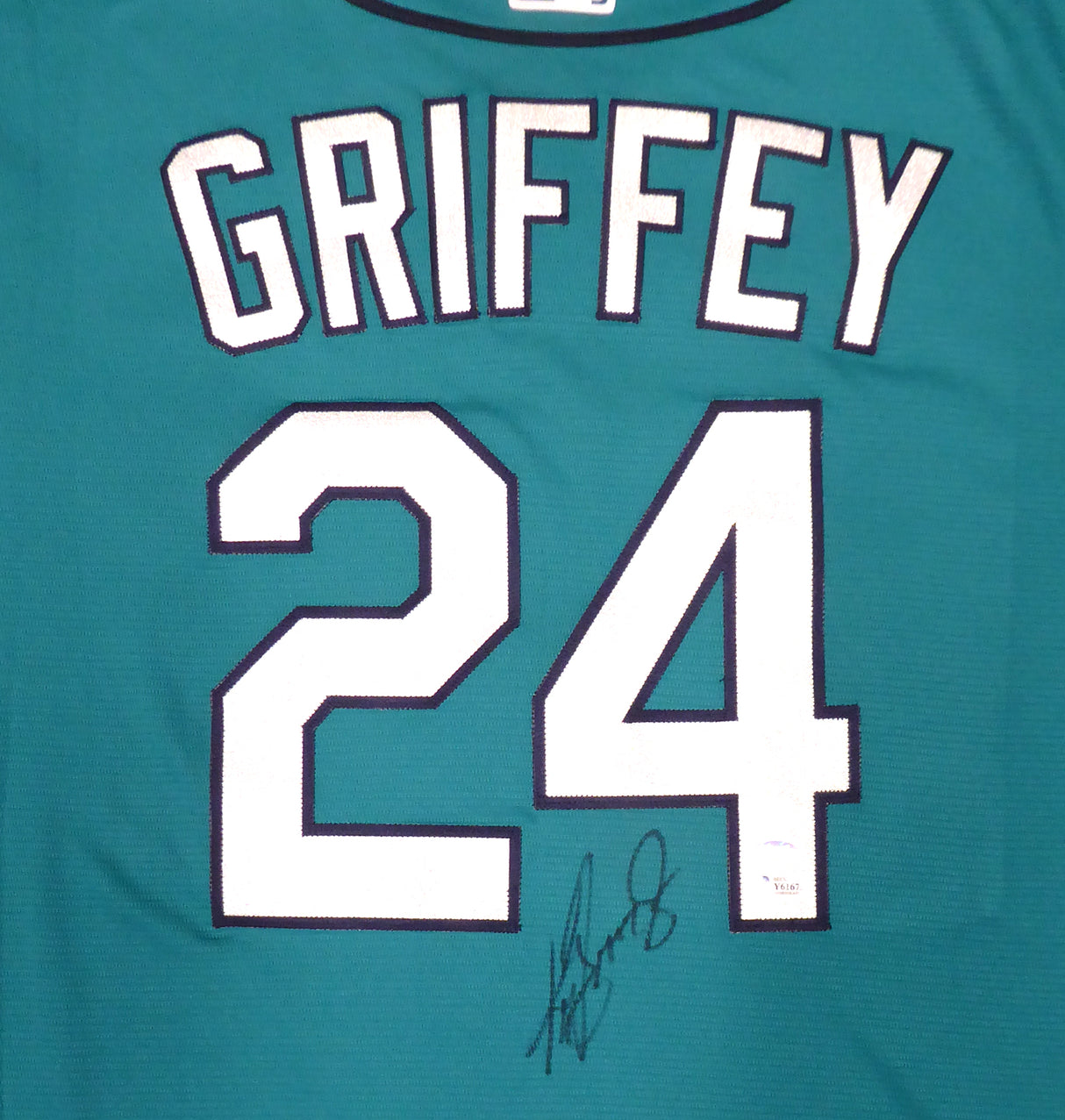 Seattle Mariners Ken Griffey Jr. Autographed Teal Nike Jersey Size XL Beckett BAS & MCS Holo Stock #185663