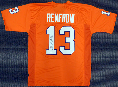 Clemson Tigers Hunter Renfrow Autographed Orange Jersey Beckett BAS Stock #185734