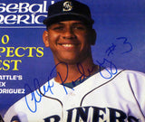 Alex Rodriguez Autographed Baseball America Magazine Seattle Mariners "#3" Vintage Rookie Era Beckett BAS #Q03063