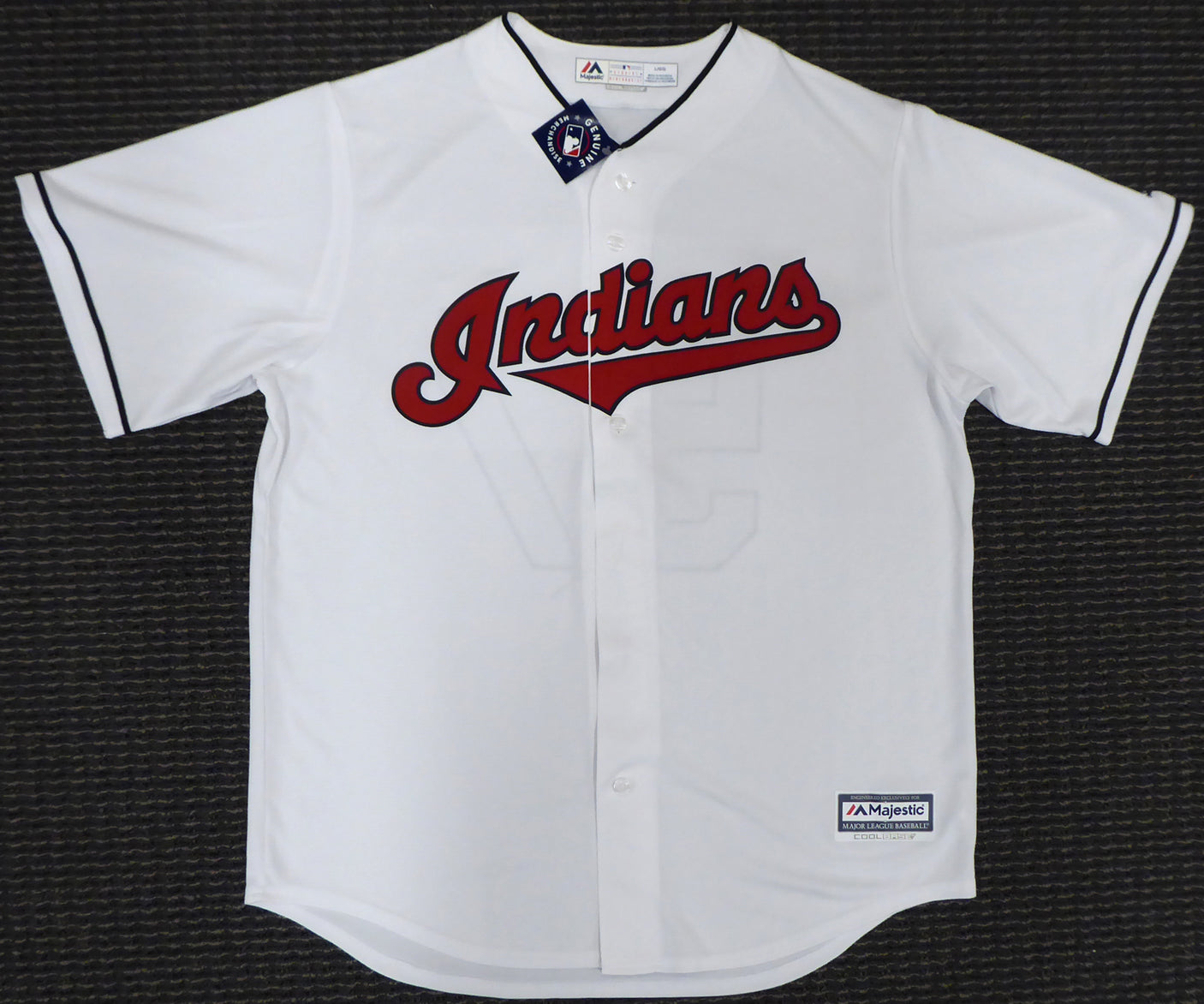 Cleveland Indians Shane Bieber Autographed White Majestic Cool Base Jersey Size L "Go Tribe" Beckett BAS Stock #187723