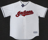 Cleveland Indians Shane Bieber Autographed White Majestic Cool Base Jersey Size L "Go Tribe" Beckett BAS Stock #187723