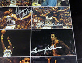 1978-79 NBA Champions Seattle Supersonics Autographed 17x22 Poster Photo With 9 Total Signatures Including Fred Brown & Lenny Wilkens MCS Holo #51044