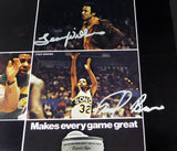 1978-79 NBA Champions Seattle Supersonics Autographed 17x22 Poster Photo With 9 Total Signatures Including Fred Brown & Lenny Wilkens MCS Holo #51044