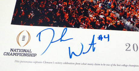 Deshaun Watson Autographed 13x40 Panoramic Photo Clemson Tigers 2016 National Champs (Minor Tear) Beckett BAS #I13261