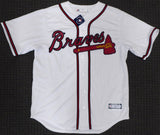 Atlanta Braves Ronald Jose Acuna Blanco Jr. Autographed Majestic Cool Base White Jersey Size L "Full Name" Beckett BAS Stock #190027