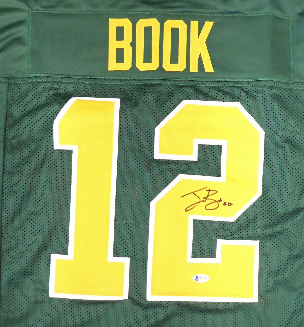 Notre Dame Fighting Irish Ian Book Autographed Green Jersey Beckett BAS Stock #192453