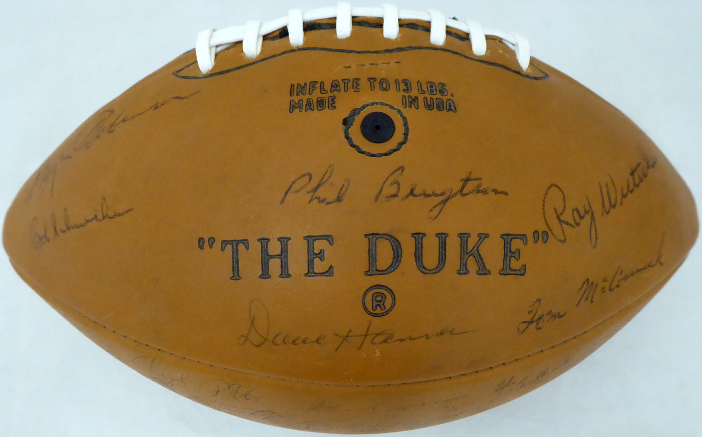 1968 Green Bay Packers Team Autographed Football With 48 Total Signatures Including Bart Starr PSA/DNA #AI02203