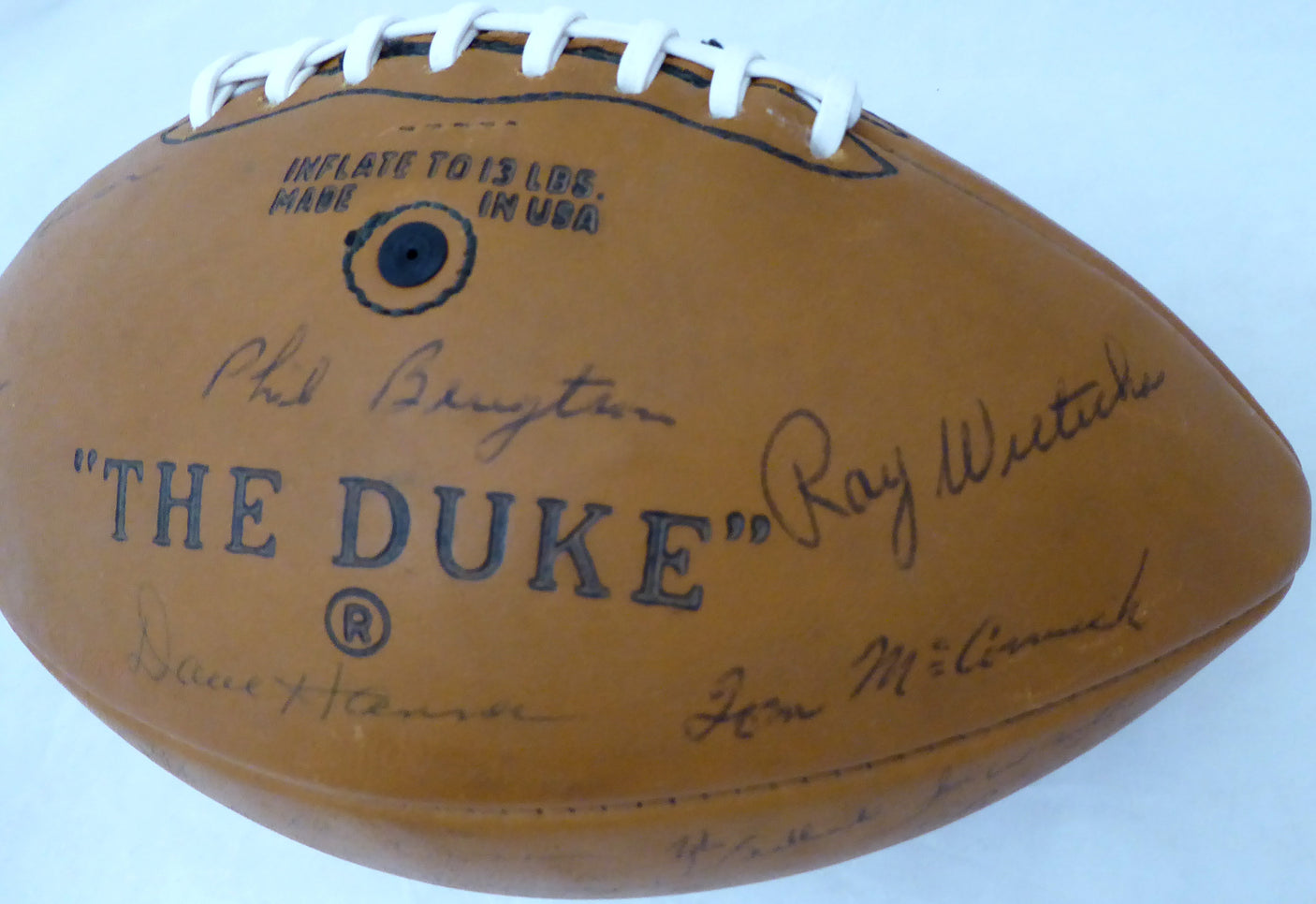 1968 Green Bay Packers Team Autographed Football With 48 Total Signatures Including Bart Starr PSA/DNA #AI02203