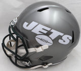 Joe Namath Autographed New York Jets Full Size Flash Speed Replica Helmet (Smudge) Beckett BAS QR #WI75062