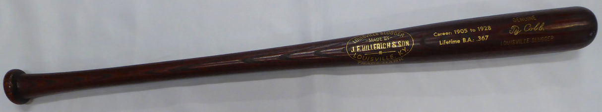 Unsigned Ty Cobb Louisville Slugger Career Stat Bat Detroit Tigers SKU #215923