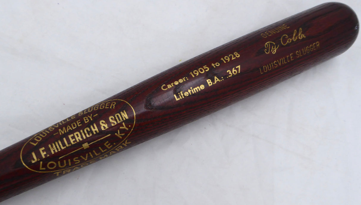 Unsigned Ty Cobb Louisville Slugger Career Stat Bat Detroit Tigers SKU #215923