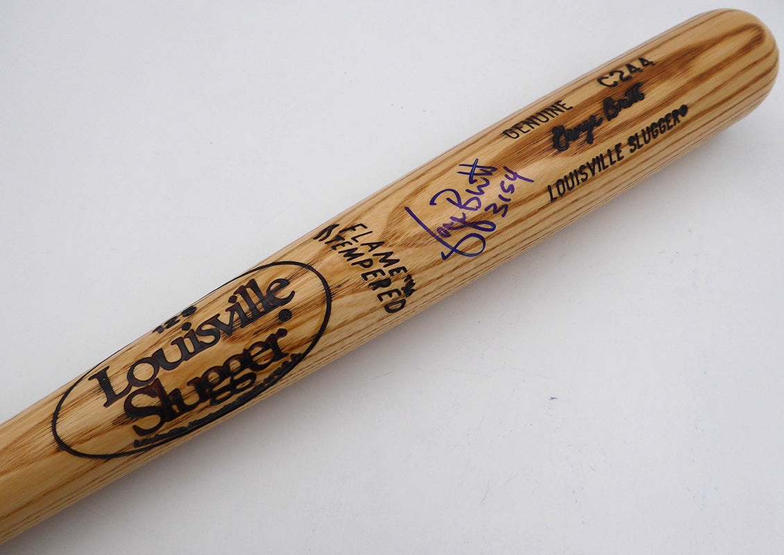 George Brett Autographed C244 Game Model Louisville Slugger Bat Kansas City Royals "3154 Hits" Beckett BAS QR #BP55334