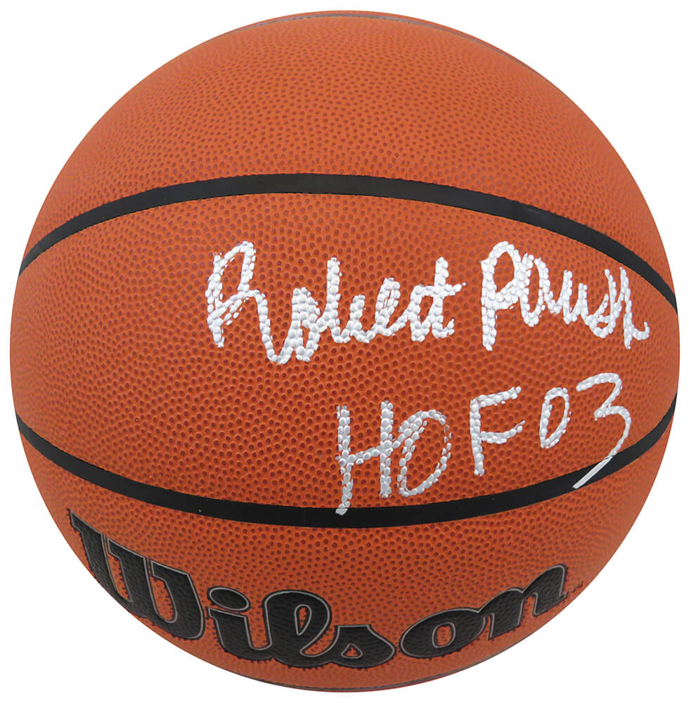 Robert Parish Signed Wilson Indoor/Outdoor NBA Basketball w/HOF'03