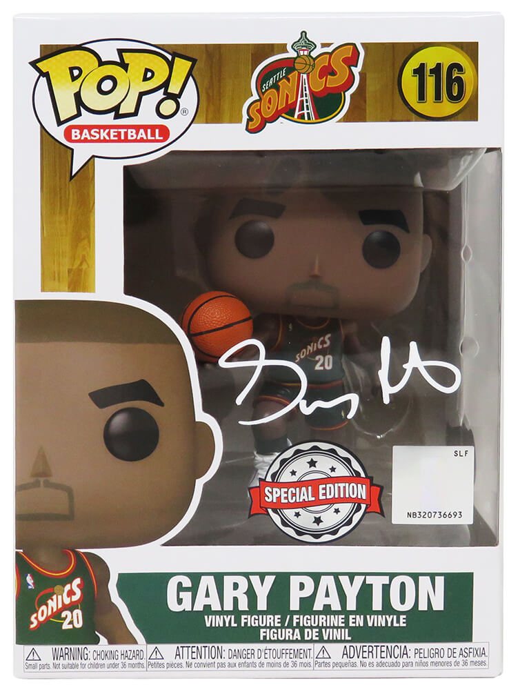 Gary Payton Signed Seattle Supersonics NBA Funko Pop Doll #116