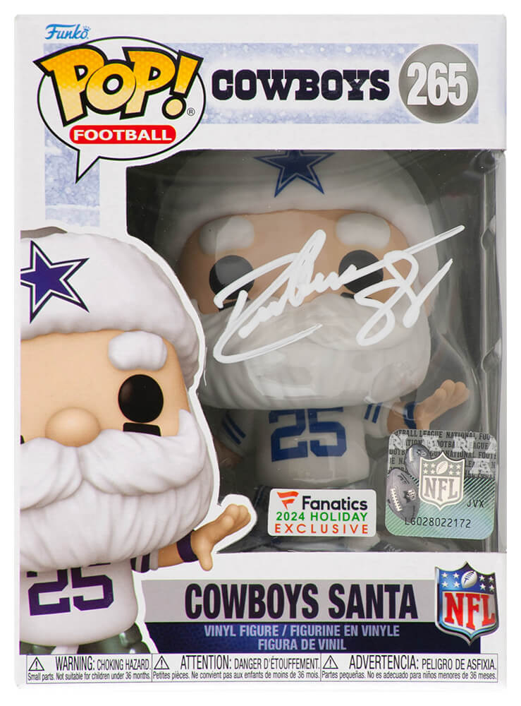 Drew Pearson Signed Dallas Cowboys SANTA Funko Pop Doll #265