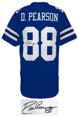 Drew Pearson Signed Navy Custom Football Jersey