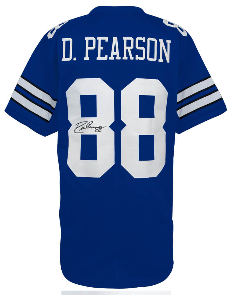 Drew Pearson Signed Navy Custom Football Jersey