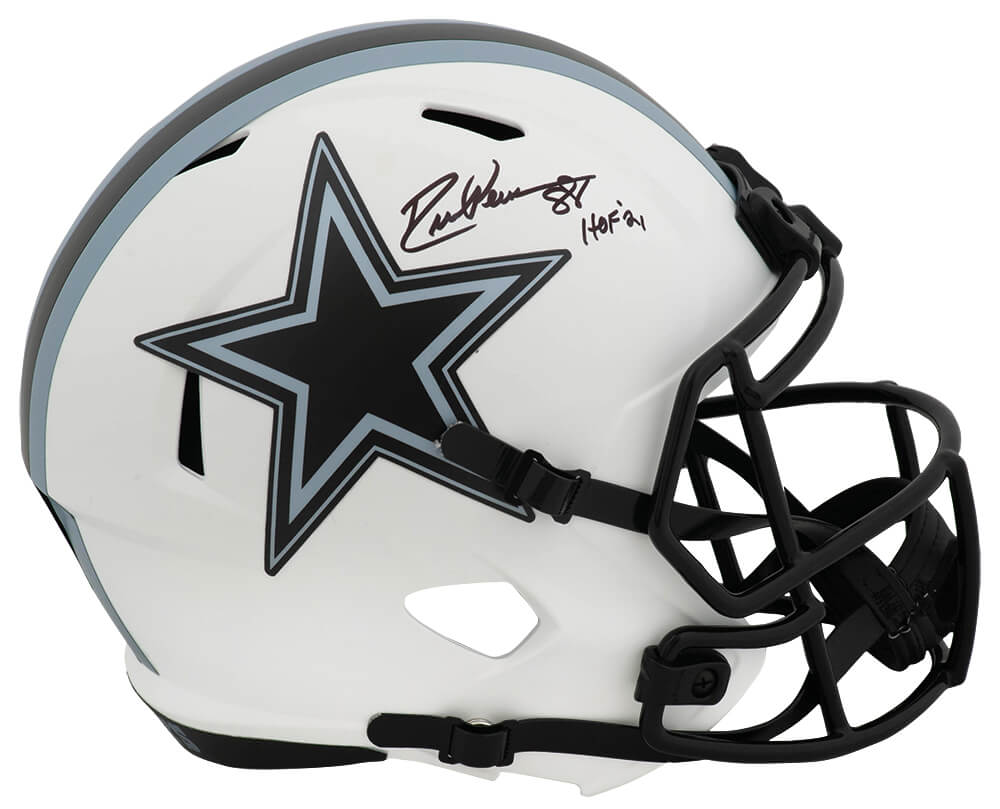 Drew Pearson Signed Dallas Cowboys Riddell Full Size Speed Replica Helmet w/HOF'21