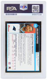 Julius Peppers Signed Carolina Panthers 2002 Bowman Football Rookie Card #144 (PSA Encapsulated - Auto Grade 10)