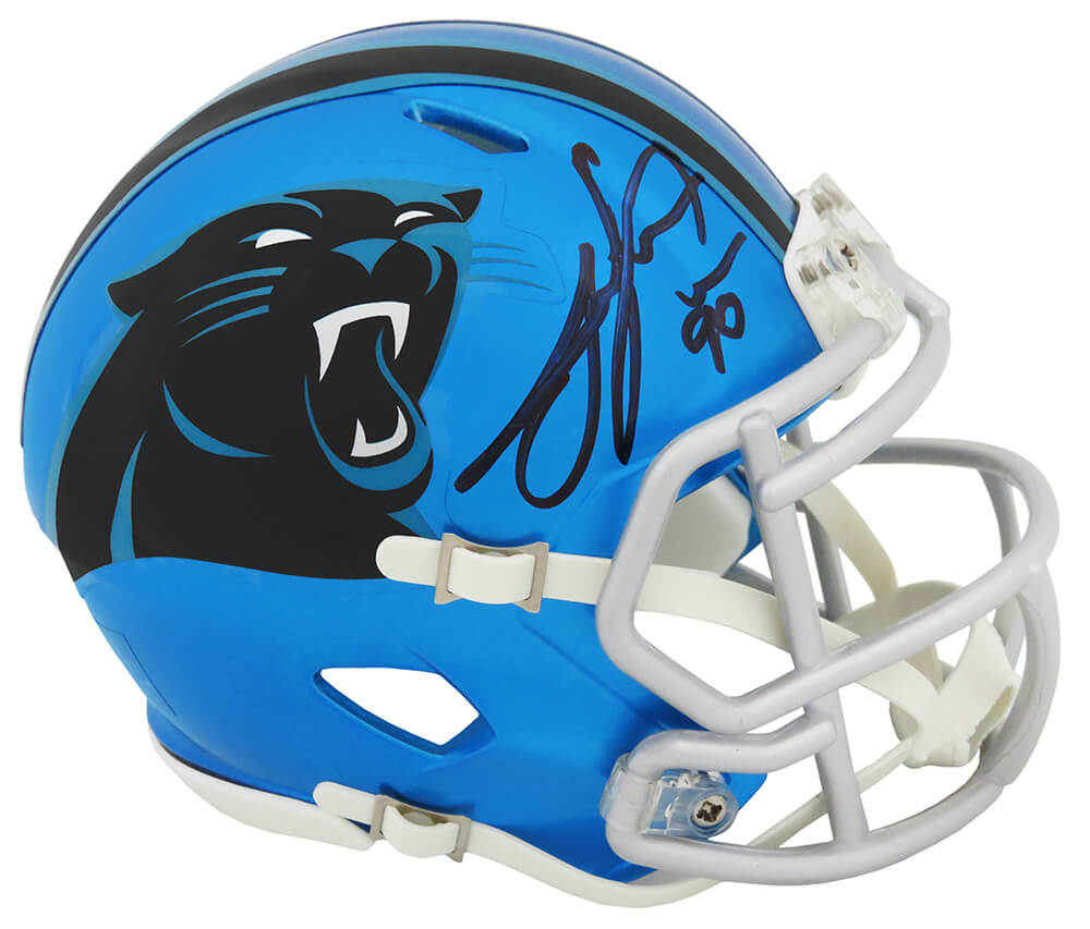 Julius Peppers Signed Carolina Panthers FLASH Riddell Speed Mini Helmet