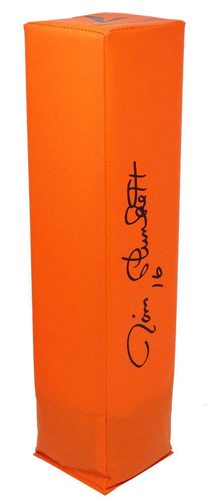 Jim Plunkett Signed Orange Endzone Football Pylon