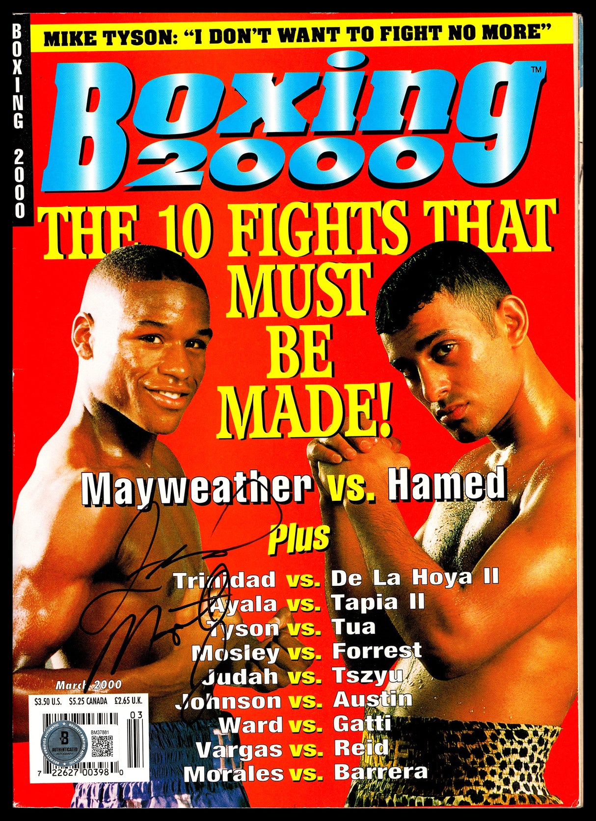 Floyd Mayweather Jr. Autographed Magazine Beckett BAS QR #BM37881