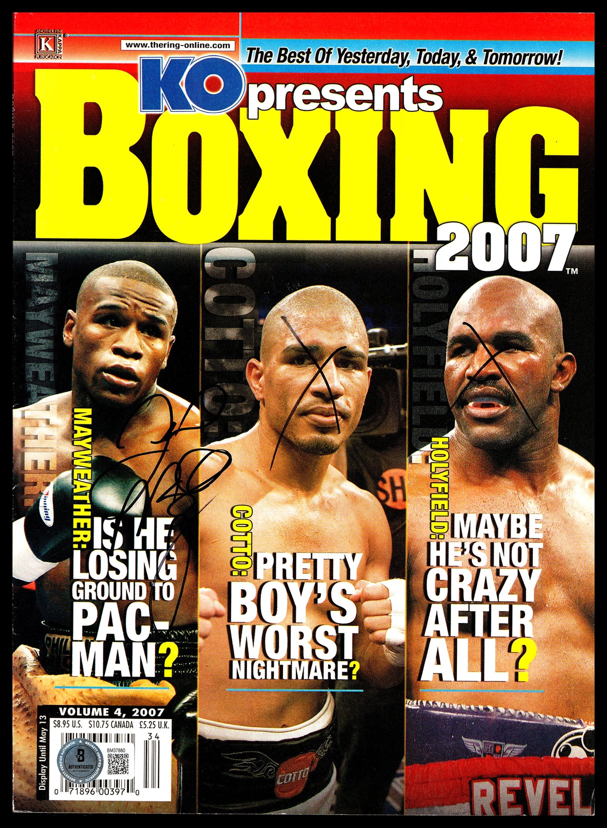 Floyd Mayweather Jr. Autographed Magazine Beckett BAS QR #BM37880