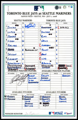 Ichiro Suzuki Autographed 2008 Game Used Line-Up Card Seattle Mariners IS Holo & Beckett BAS Witness #1W835812