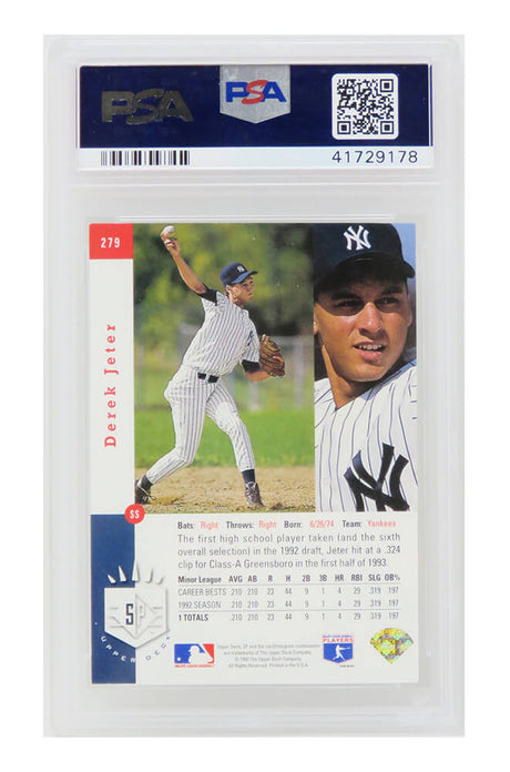 Derek Jeter (New York Yankees) 1993 SP Foil Baseball RC Rookie Card #279 (PSA 7 NM) (J)