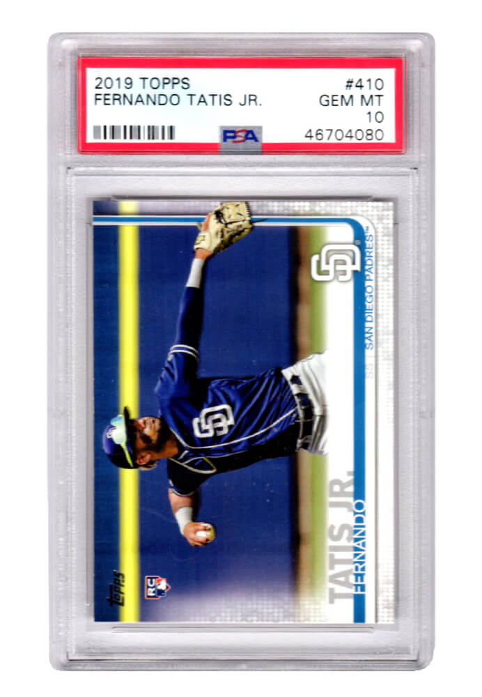 Fernando Tatis Jr (San Diego Padres) 2019 Topps Series 2 Baseball #410 RC Rookie Card - PSA 10 GEM MINT