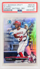 Jo Adell (Los Angeles Angels) 2017 Bowman Chrome Refractor Baseball #BDC95 RC Rookie Card - PSA 10 GEM MINT