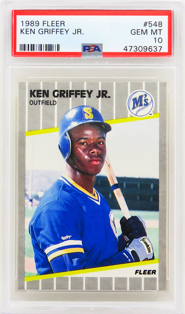 Ken Griffey Jr (Seattle Mariners) 1989 Fleer Baseball #548 RC Rookie Card - PSA 10 GEM MINT