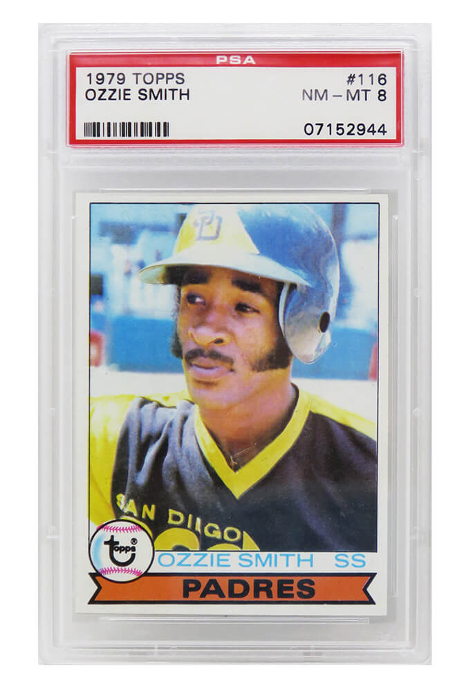 Ozzie Smith (San Diego Padres) 1979 Topps Baseball RC Rookie Card #116 - PSA 8 NM-MT (B)