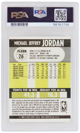 Michael Jordan (Chicago Bulls) 1990 Fleer Basketball #26 - PSA 9 MINT (New Label)