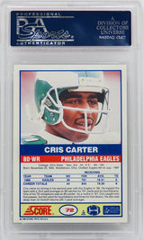 Cris Carter (Philadelphia Eagles) 1989 Score Football #72 RC Rookie Card - PSA 10 GEM MINT