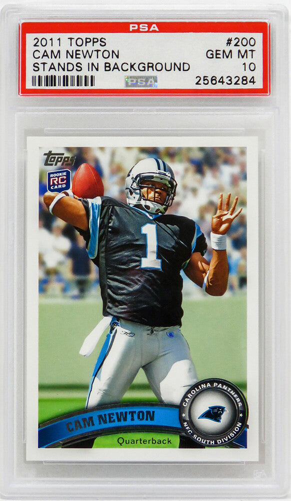 Cam Newton (Carolina Panthers) 2011 Topps Football #200 RC Rookie Card - PSA 10 GEM MINT (Silver Label)