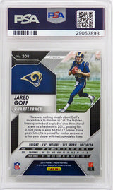 Jared Goff (Los Angeles Rams) 2016 Panini Prizm Football #208 Prizm RC Rookie Card - PSA 10 GEM MINT