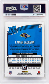 Lamar Jackson (Baltimore Ravens) 2018 Panini Donruss Football #317 RC Rookie Card - PSA 10 GEM MINT