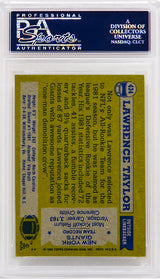 Lawrence Taylor (New York Giants) 1982 Topps Football #434 RC Rookie Card - PSA 8 NM-MT (A)