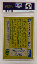 Lawrence Taylor (New York Giants) 1982 Topps Football #434 RC Rookie Card - PSA 9 MINT (C)