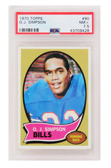 O.J. Simpson (Buffalo Bills) 1970 Topps Football RC Rookie Card #90 - PSA 7.5 NM+ (B)