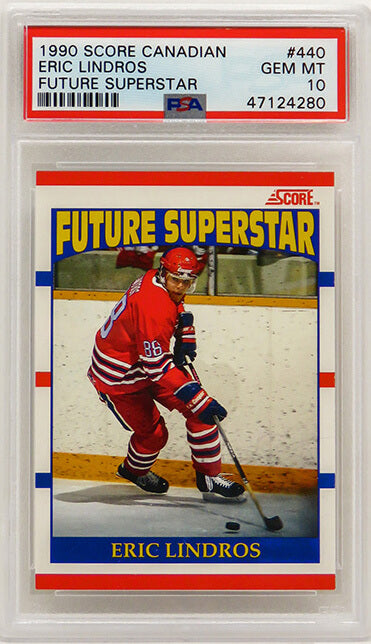 Eric Lindros 1990 Score Canadian Future Superstar Hockey #440 RC Rookie Card - PSA 10 GEM MINT