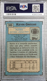 Rams Kevin Greene Signed 1988 Topps #300 Rookie Card Auto 10! PSA/DNA Slabbed