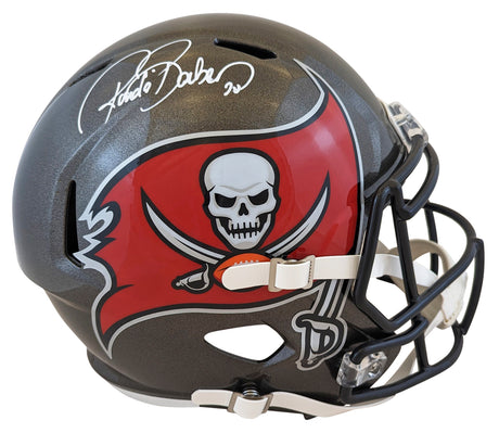 Buccaneers Ronde Barber Authentic Signed Full Size Speed Rep Helmet BAS Witness