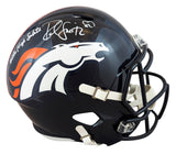 Broncos Rod Smith "MHS" Signed Full Size Speed Rep Helmet W/ Case BAS Witnessed