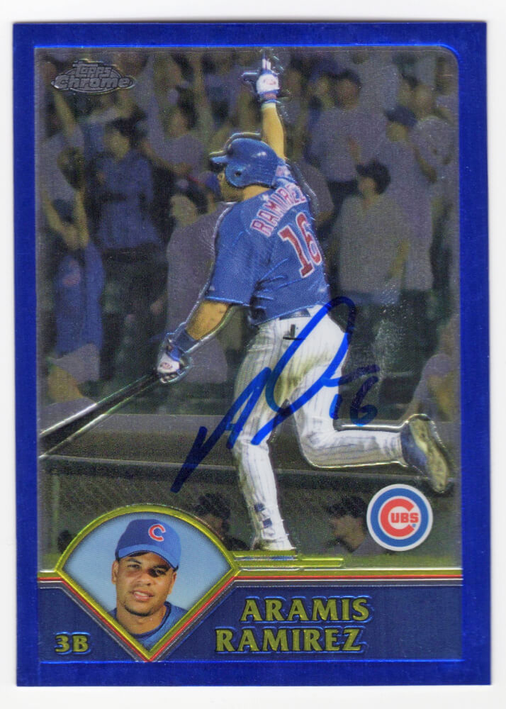 Aramis Ramirez Signed Chicago Cubs 2003 Topps Traded Chrome Baseball Card #T112