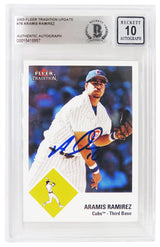 Aramis Ramirez Signed Chicago Cubs 2003 Fleer Tradition Update Baseball Card #78 - (Beckett - Auto Grade 10)