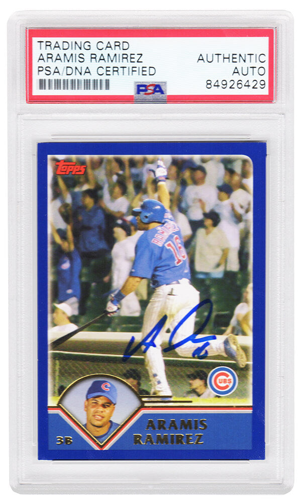 Aramis Ramirez Signed Chicago Cubs 2003 Topps Traded Baseball Card #T112 - (PSA Encapsulated)