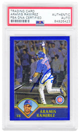 Aramis Ramirez Signed Chicago Cubs 2003 Topps Traded Chrome Baseball Card #T112 - (PSA Encapsulated)