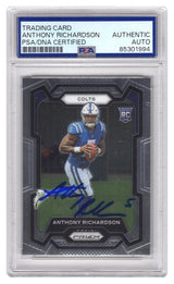 Anthony Richardson Signed Indianapolis Colts 2023 Panini Prizm Rookie Football Card #343 (PSA Encapsulated)